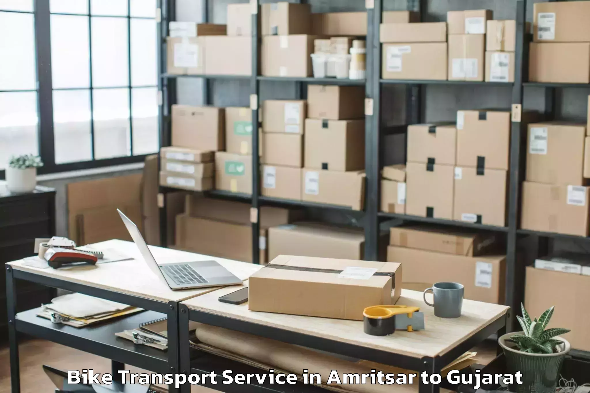 Hassle-Free Amritsar to Gidc Bike Transport